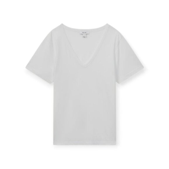 Reiss White Cotton Bailey T-Shirt XS - Picture 2 of 13